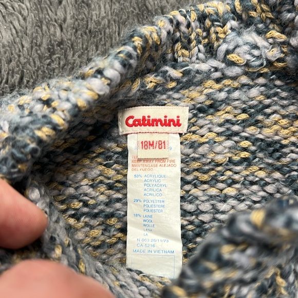 Catimini Multicolor Knit Sweater 18m - Picture 3 of 10